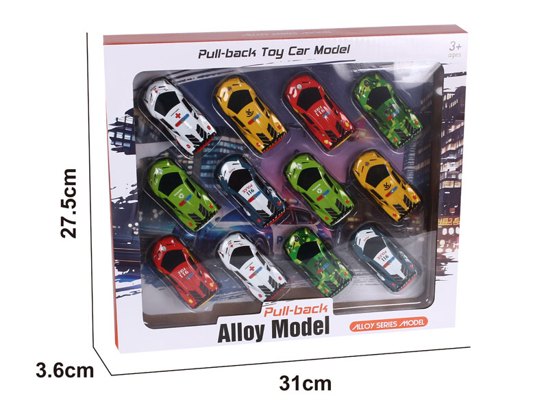 Pull Back Police Car(12in1) toys