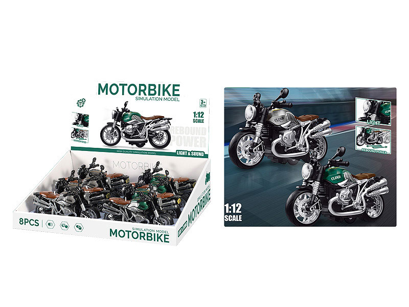 Pull Back Motorcycle W/L_M(8in1) toys