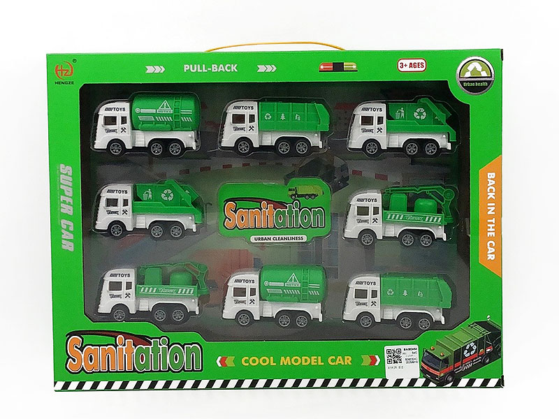 Pull Back Sanitation Truck(8in1) toys