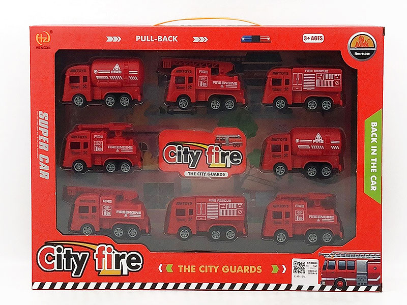 Pull Back Fire Engine(8in1) toys