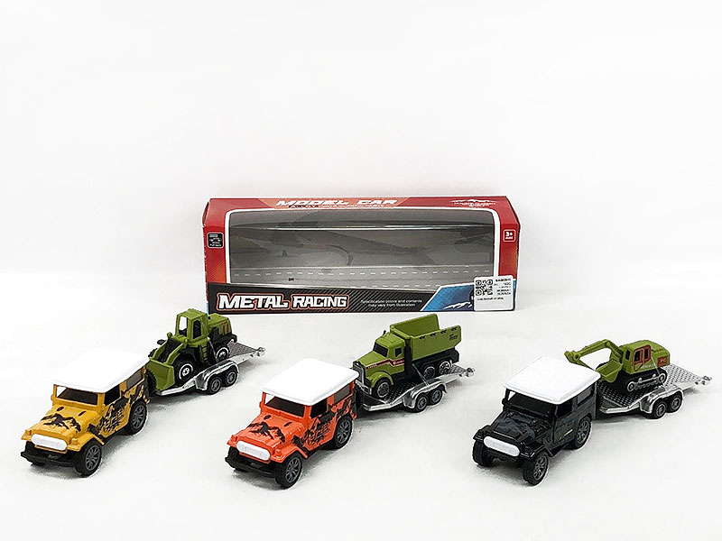 1:38 Die Cast Truck Pull Back Tow Die Cast Construction Truck Free Wheel(4C) toys