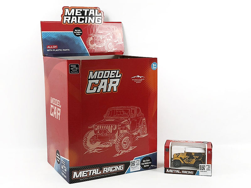 1:38 Die Cast Jeep Pull Back(24in1) toys
