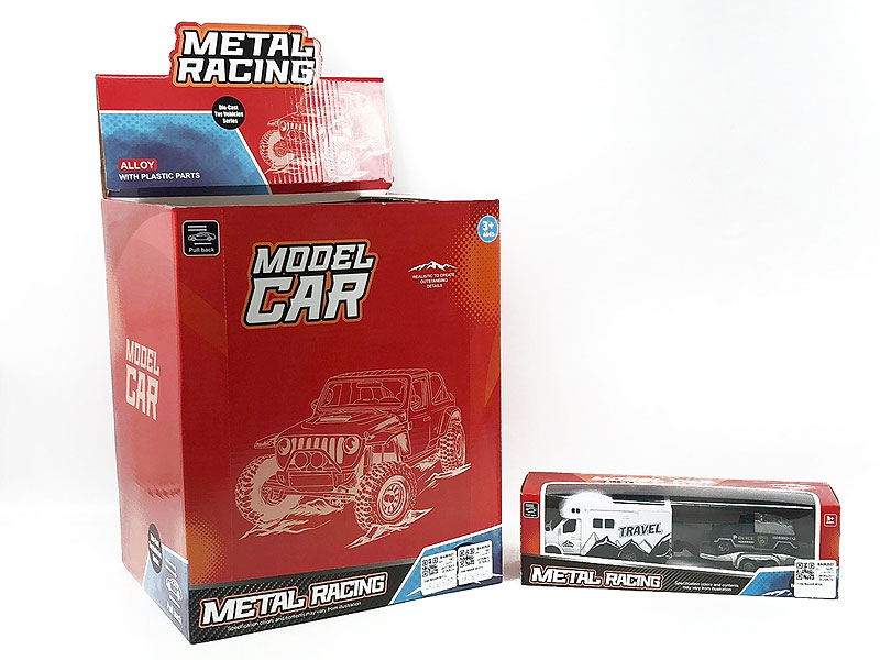 1:38 Die Cast Truck Pull Back Tow Die Cast Sports Car Free Wheel(12in1) toys