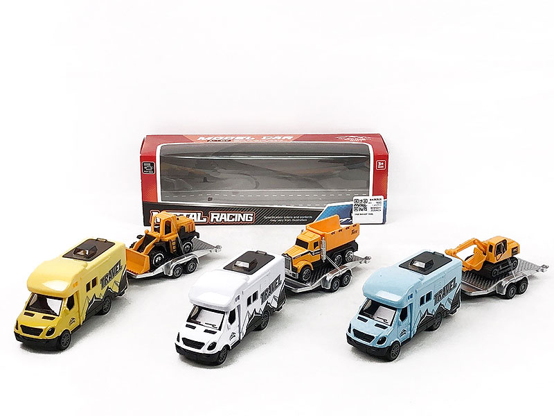 1:38 Die Cast Truck Pull Back Tow Die Cast Construction Truck Free Wheel(3C) toys