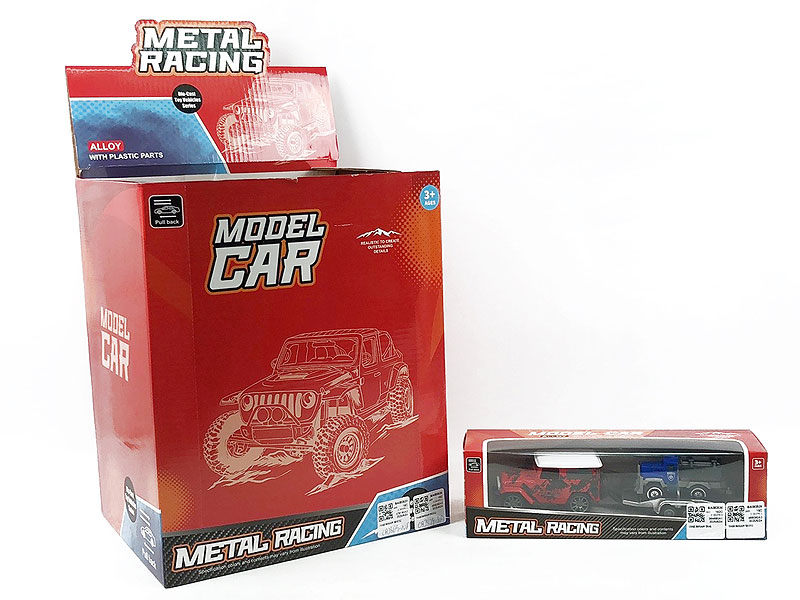 1:38 Die Cast Truck Pull Back Tow Die Cast Police Car Free Wheel(12in1) toys