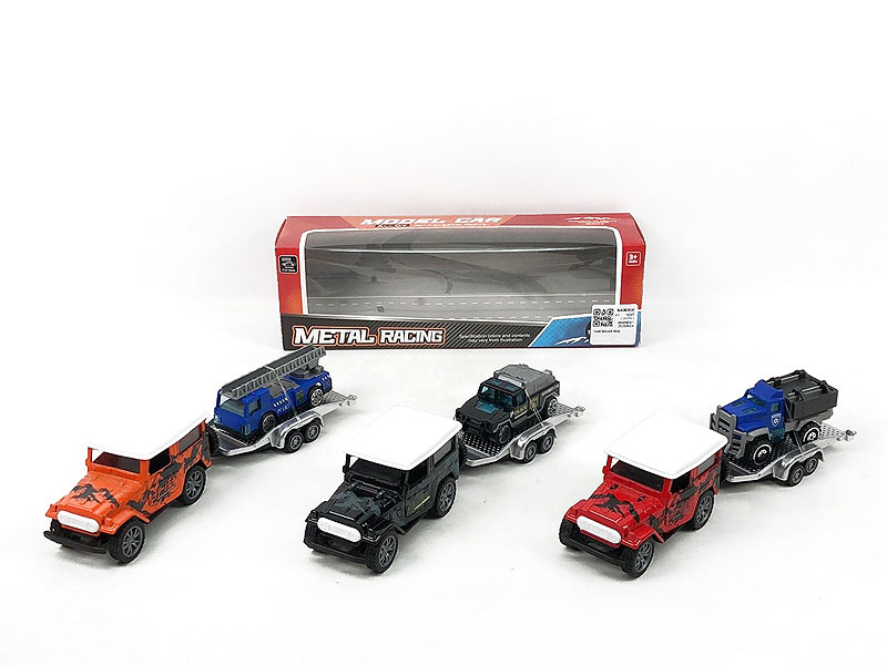 1:38 Die Cast Truck Pull Back Tow Die Cast Police Car Free Wheel(4C) toys