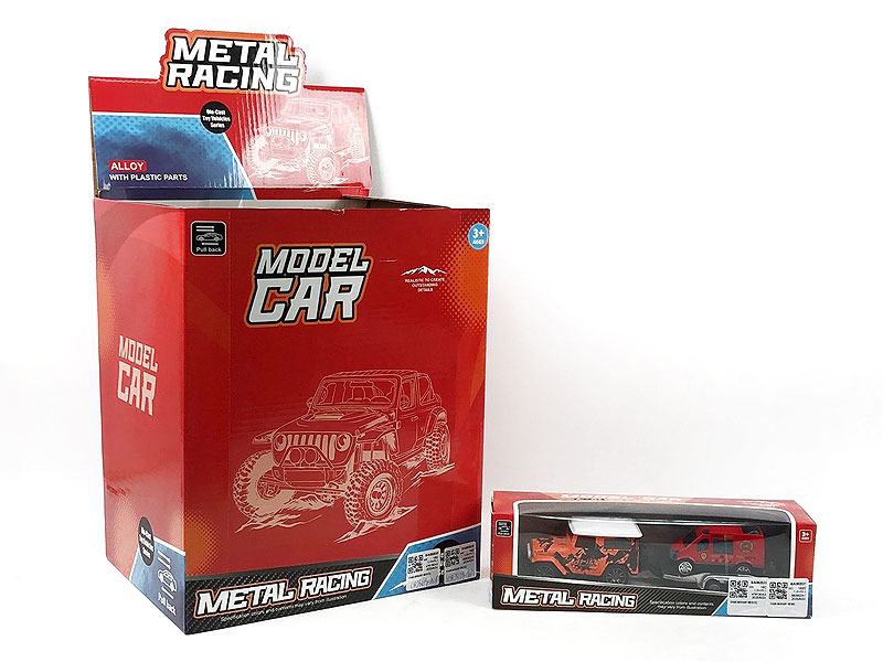 1:38 Die Cast Truck Pull Back Tow Die Cast Fire Engine Free Wheel(12in1) toys