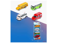 Die Cast Bus Pull Back(4in1) toys