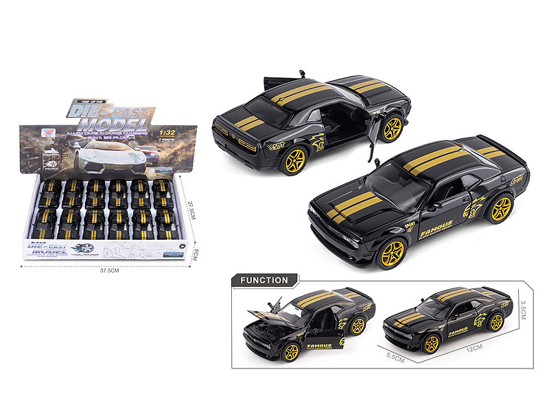 1:32 Die Cast Car Pull Back(12in1) toys