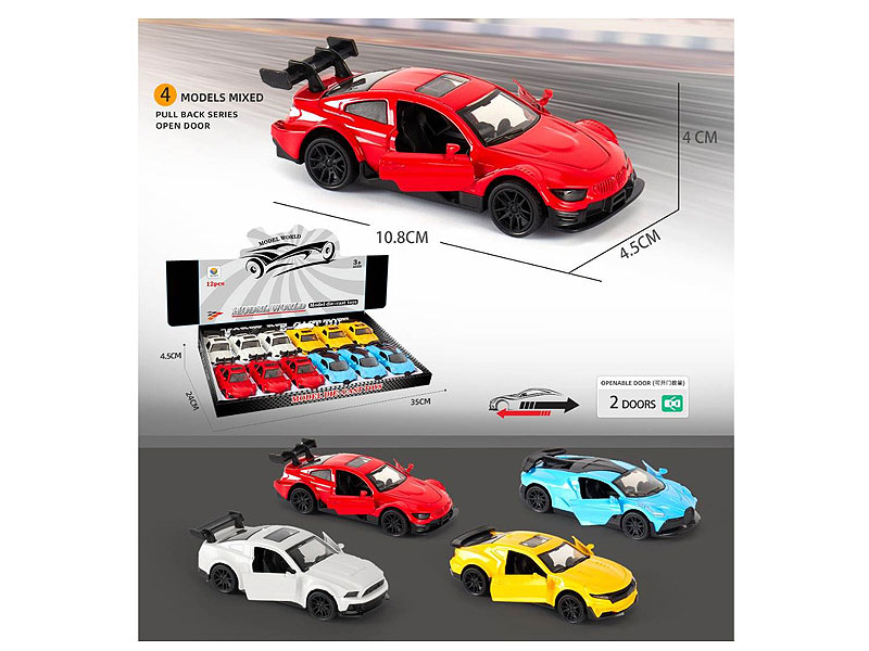 1:42 Die Cast Car Pull Back(12in1) toys