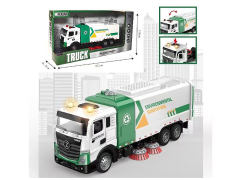 Die Cast Sanitation Car Pull Back W/L_M