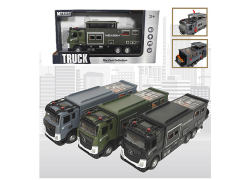 合金回力平头房车带灯光音乐（3色）