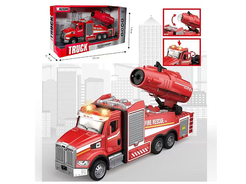 Die Cast Spray Fire Engine Pull Back W/L_M toys