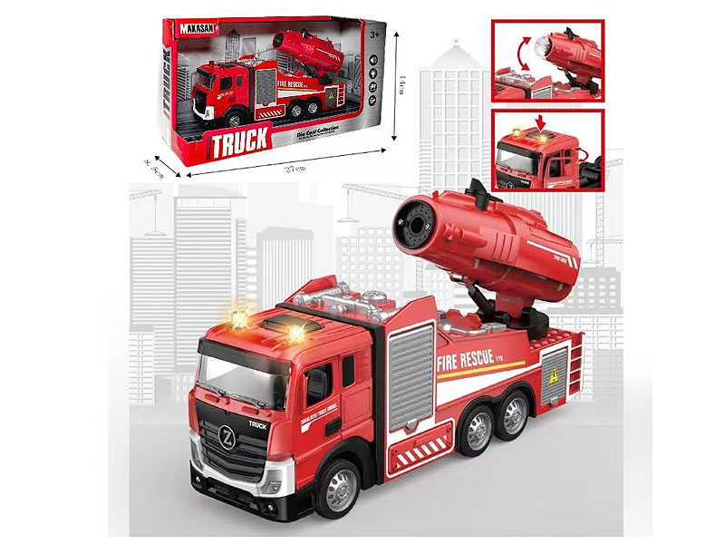 Die Cast Spray Fire Engine Pull Back W/L_M toys