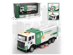 Die Cast Sanitation Car Pull Back W/L_M