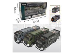 合金回力平头房车带灯光音乐（3色）