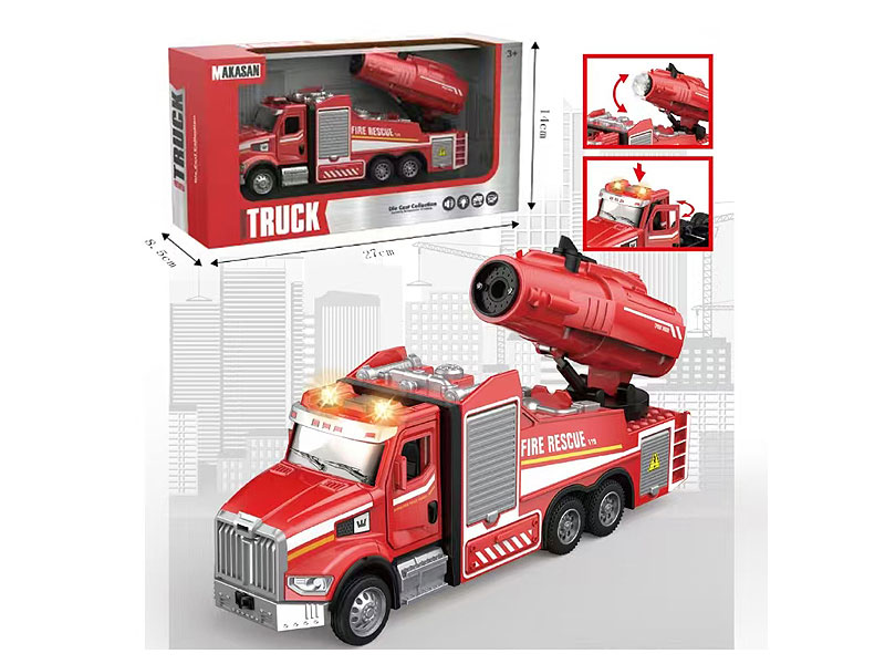 Die Cast Spray Fire Engine Pull Back W/L_M toys