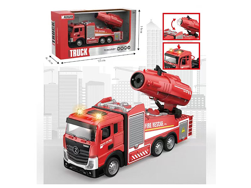 Die Cast Spray Fire Engine Pull Back W/L_M toys