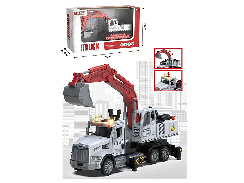 Die Cast Construction Truck Pull Back W/L_M toys