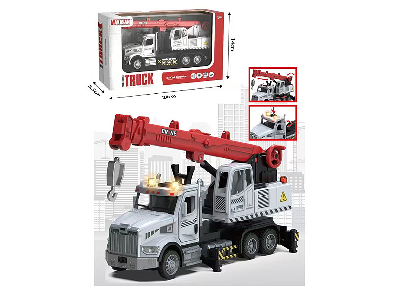Die Cast Construction Truck Pull Back W/L_M toys