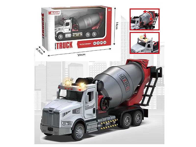 Die Cast Construction Truck Pull Back W/L_M toys