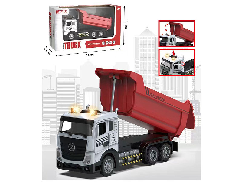 Die Cast Construction Truck Pull Back W/L_M toys