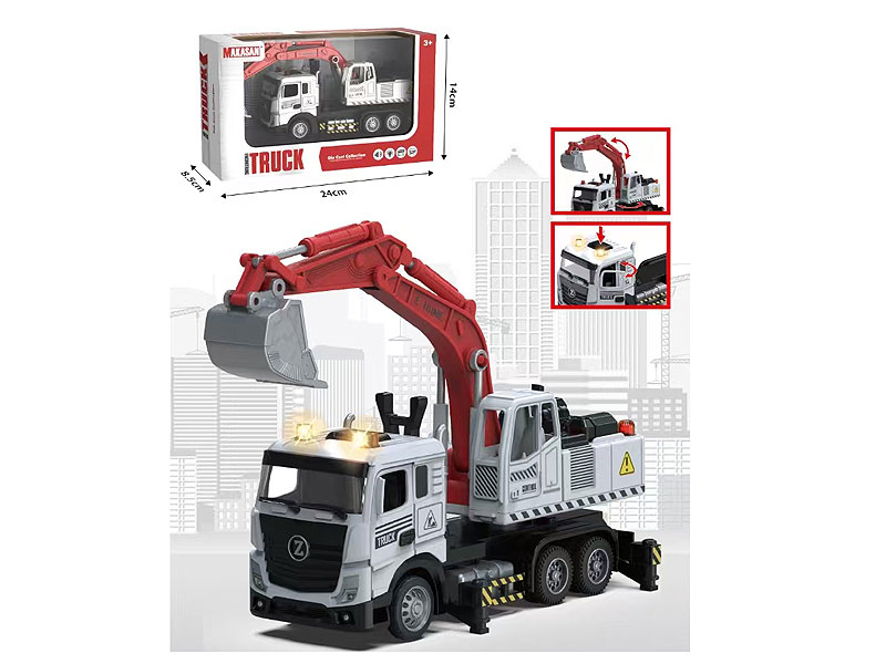 Die Cast Construction Truck Pull Back W/L_M toys