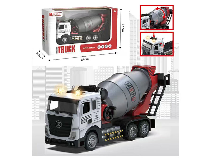 Die Cast Construction Truck Pull Back W/L_M toys