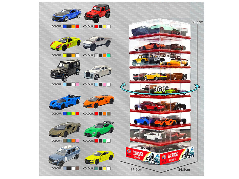 1:36 Die Cast Car Pull Back W/L_M(3C) toys
