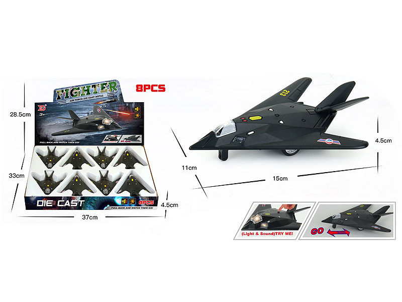 Pull Back Fighter W/L_S(8in1) toys