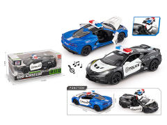 1:28 Die Cast Police Car Pull Back W/L_M(2C) toys