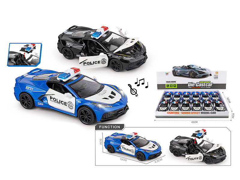 1:28 Die Cast Car Pull Back W/L_M(12in1) toys