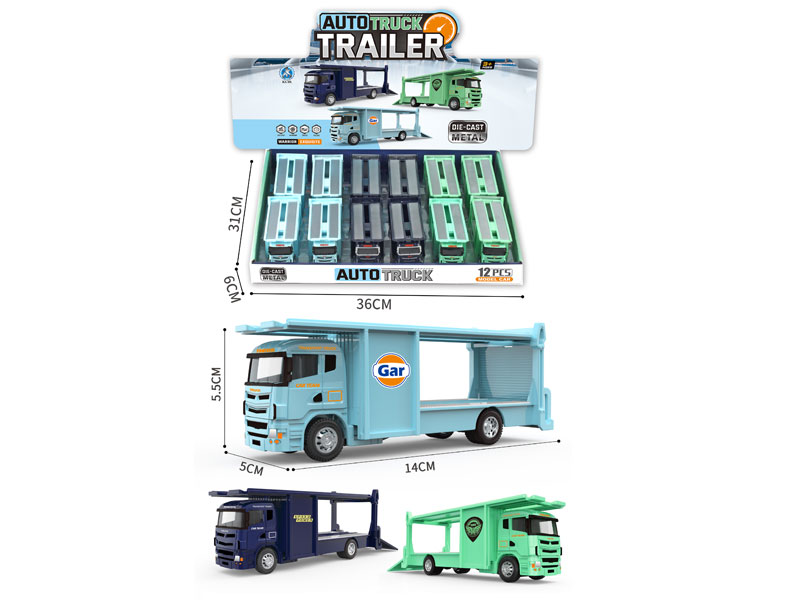 Die Cast Truck Pull Back(12in1) toys