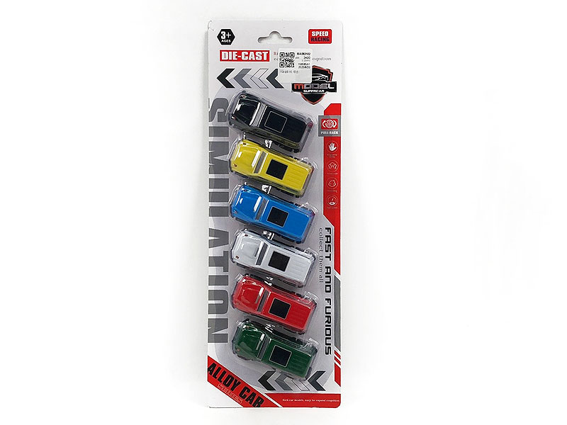 Die Cast Car Pull Back(6in1) toys