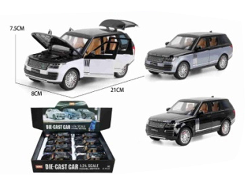 1:24 Die Cast Car Pull Back W/L_S(8in1) toys