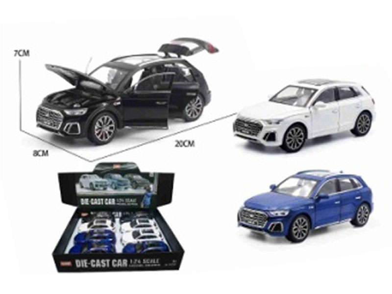1:24 Die Cast Car Pull Back W/L_S(8in1) toys