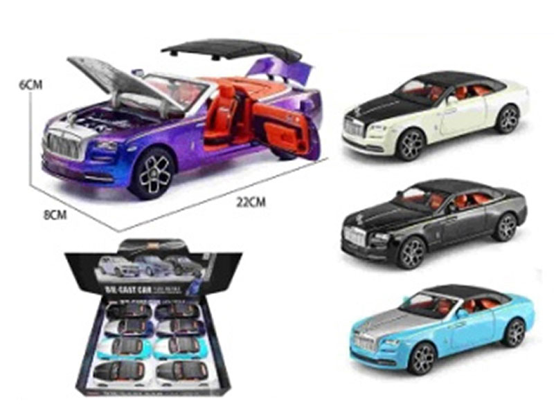 1:24 Die Cast Car Pull Back W/L_S(8in1) toys