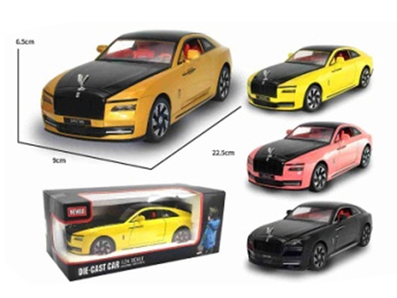 1:24 Die Cast Car Pull Back W/L_S(4C) toys