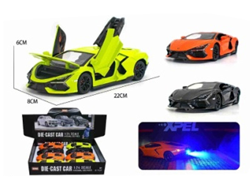 1:24 Die Cast Car Pull Back W/L_S(8in1) toys