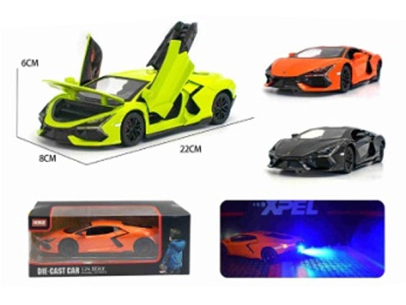 1:24 Die Cast Car Pull Back W/L_S(3C) toys