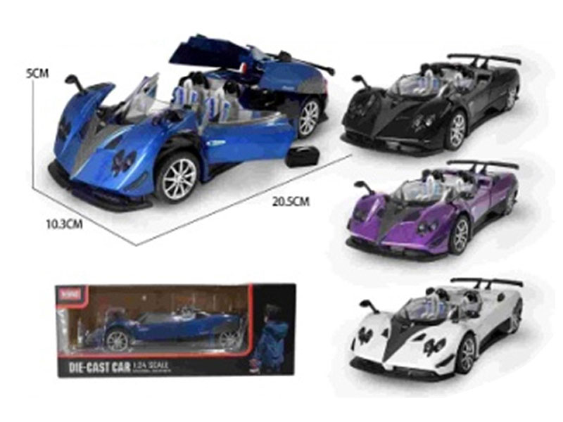 1:24 Die Cast Car Pull Back W/L_S(4C) toys