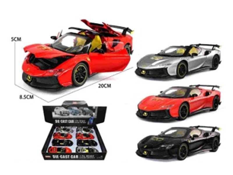 1:24 Die Cast Car Pull Back W/L_S(8in1) toys