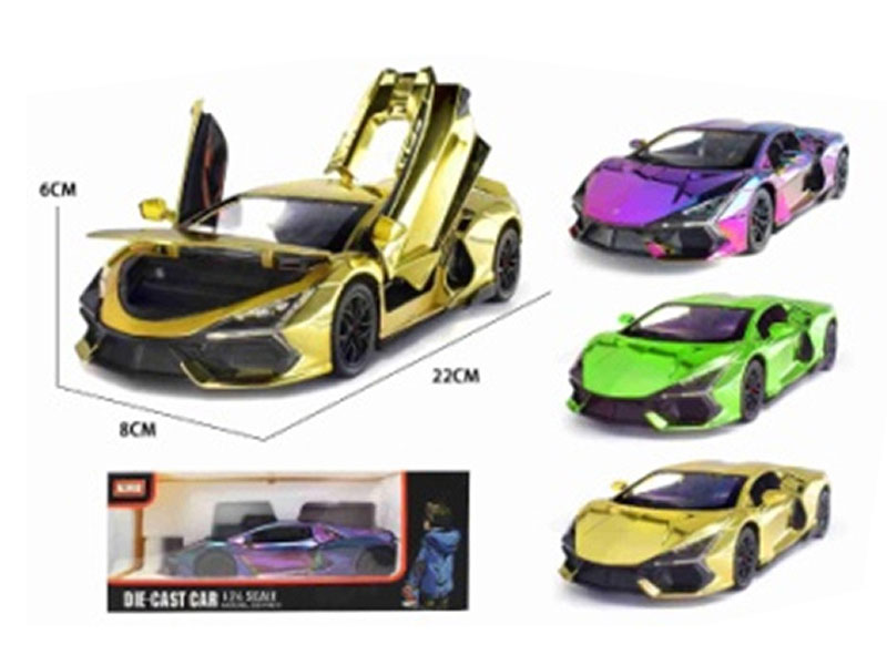 1:24 Die Cast Car Pull Back W/L_S(3C) toys