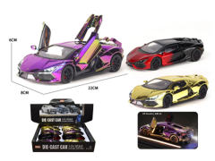 1:24 Die Cast Car Pull Back W/L_S(8in1) toys
