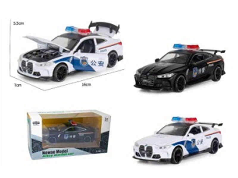 1:32 Die Cast Police Car Pull Back W/L_S(2C) toys