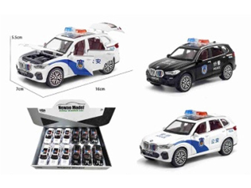 1:32 Die Cast Police Car Pull Back W/L_S(12in1) toys