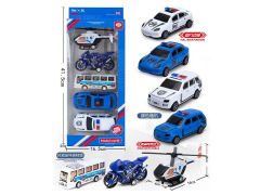 Pull Back Police Car(5in1) toys