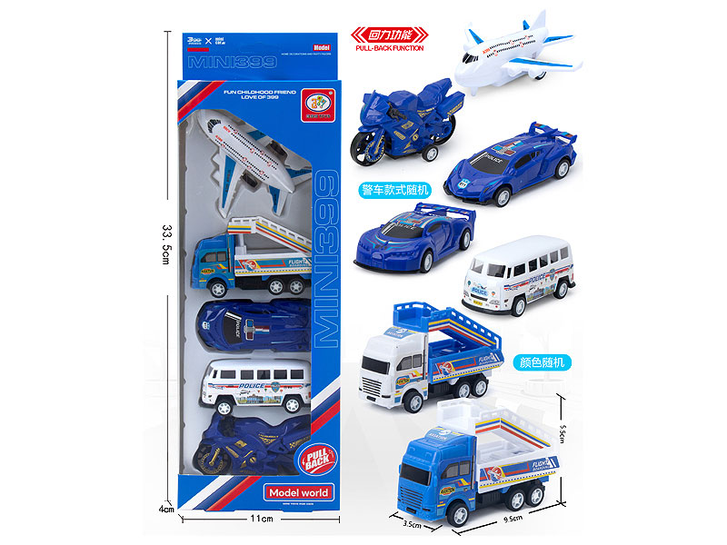 Pull Back Police Car(5in1) toys