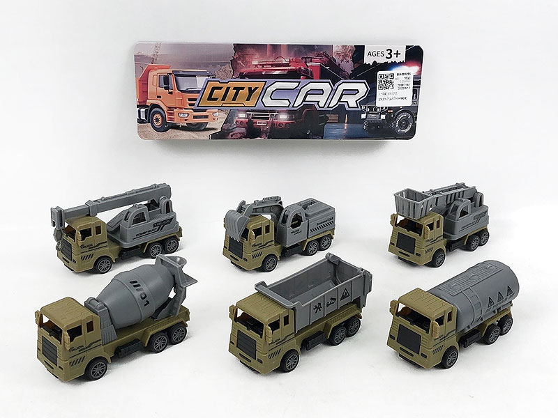 Pull Back Construction Truck(6in1) toys