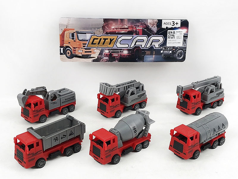 Pull Back Construction Truck(6in1) toys